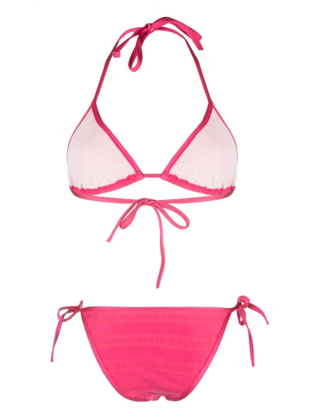 logo-print triangle-cup bikini - 2