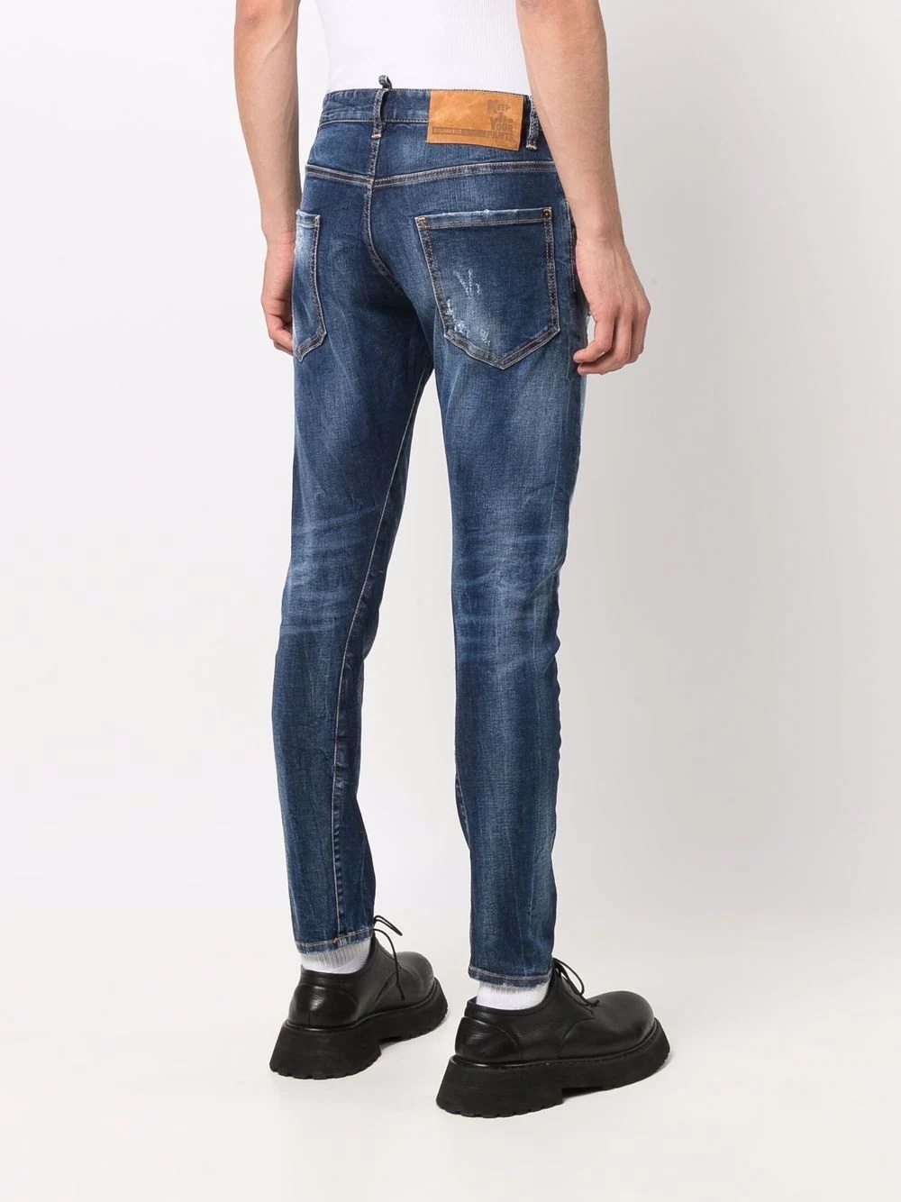 Sexy Twist whiskering-effect skinny jeans - 4