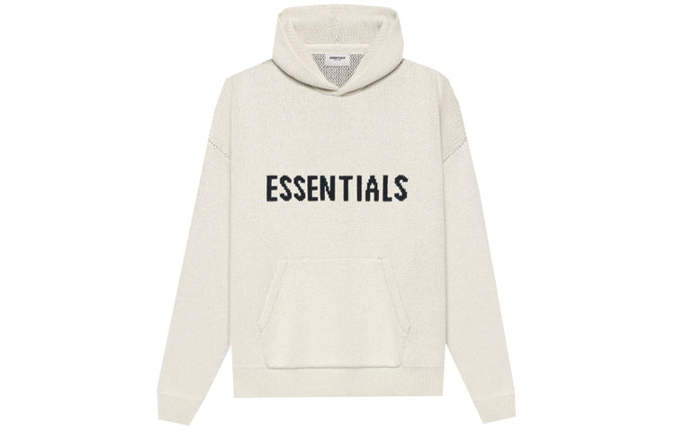 Fear of God Essentials SS21 Knit Logo Hoodie 'Buttercream' FOG-SS21-636 - 2