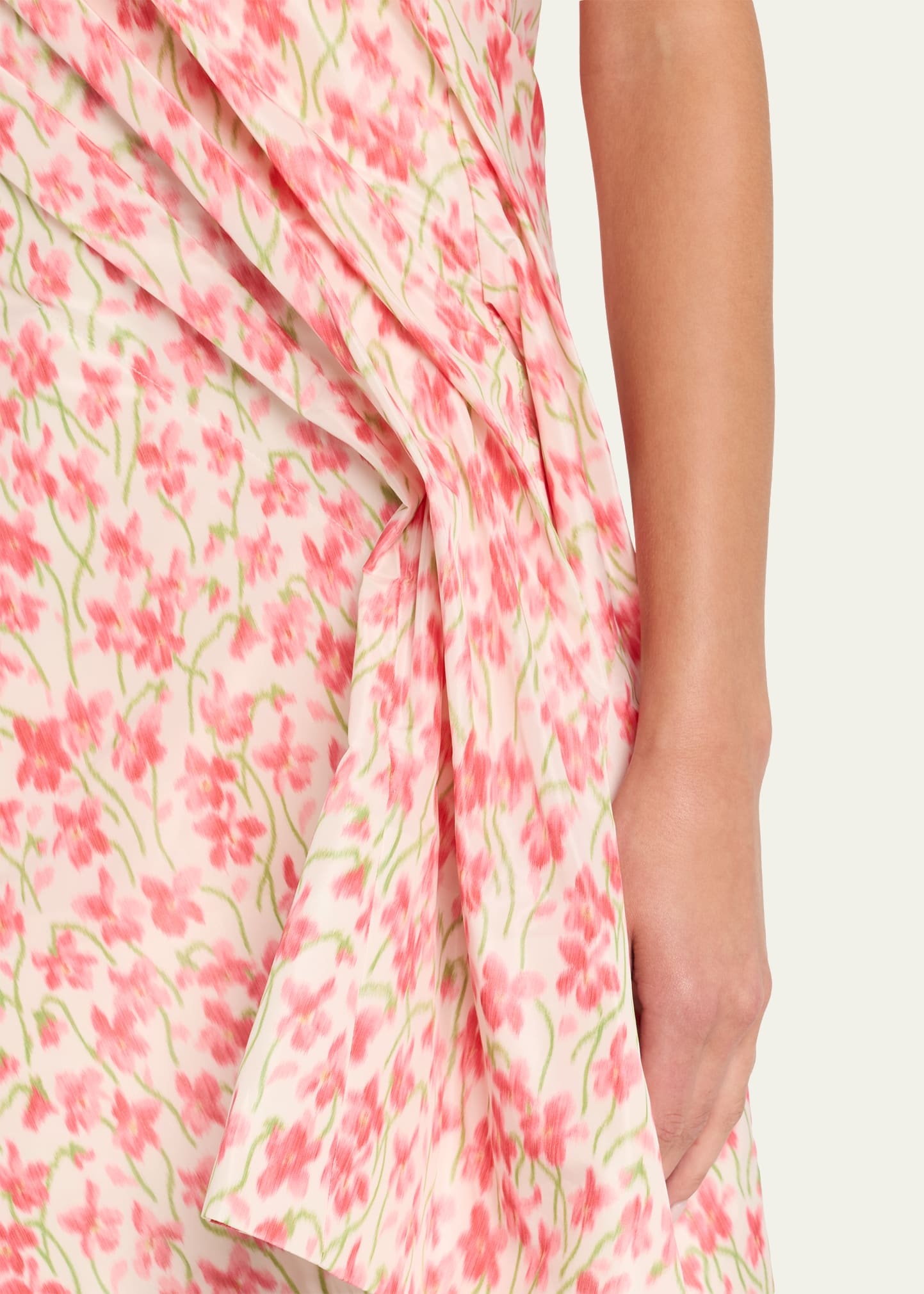 Floral-Print Short-Sleeve Twisted Mini Dress - 4