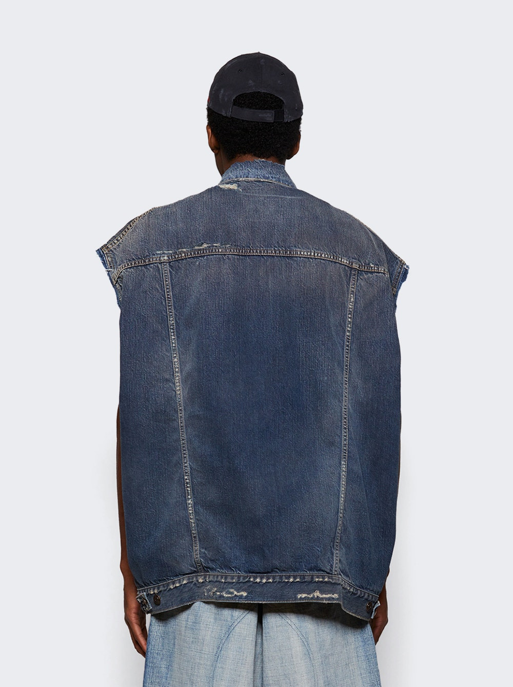 Sleeveless Jacket Blue - 4