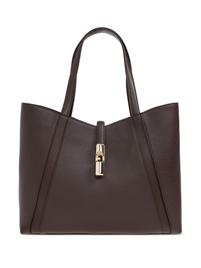 leather clasp tote bag 1