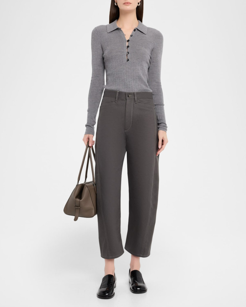 MARIA McMANUS Cropped Bow-Leg Jeans outlook