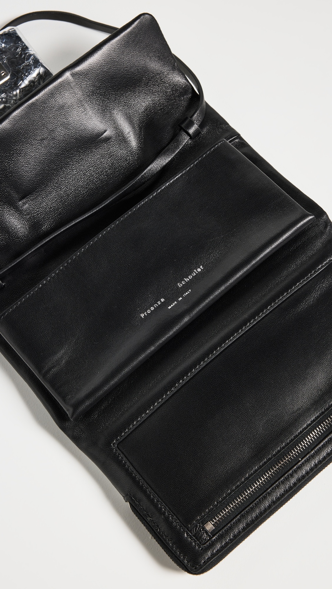 Flip Shoulder Bag in Metallic Lacquered Nylon - 5