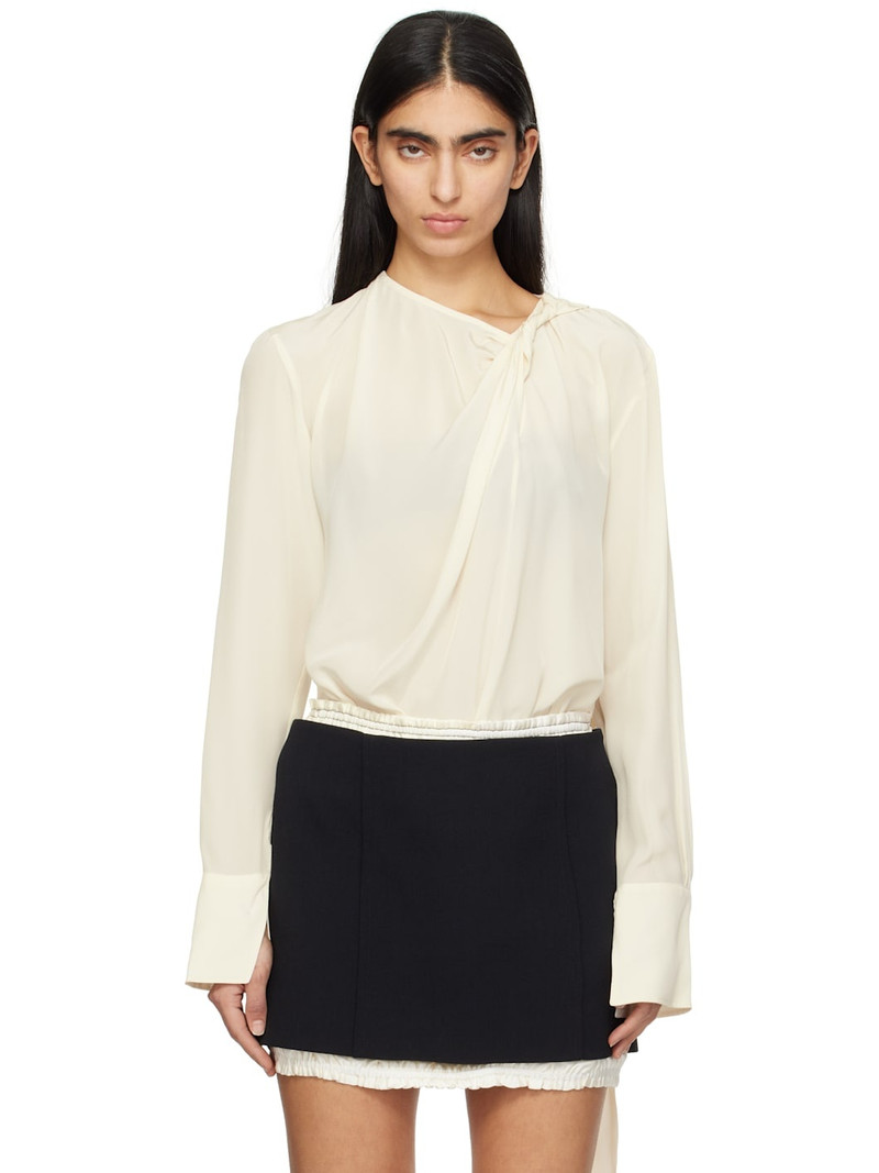 Off-White Twist Detail Scarf Blouse 1