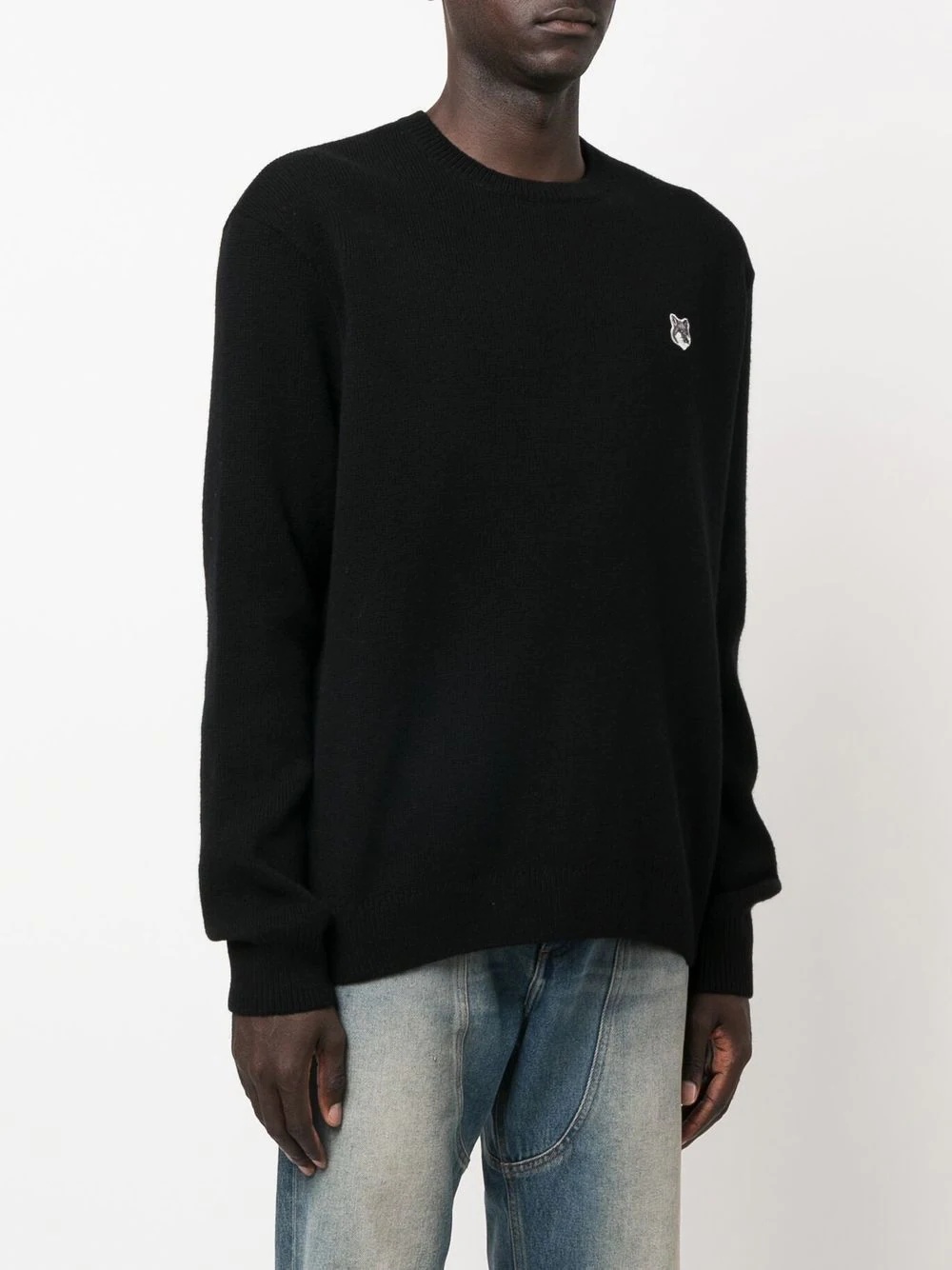 logo-patch crew-neck jumper - 3