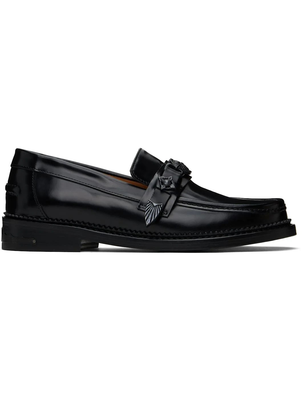 SSENSE Exclusive Black Leather Loafers - 1