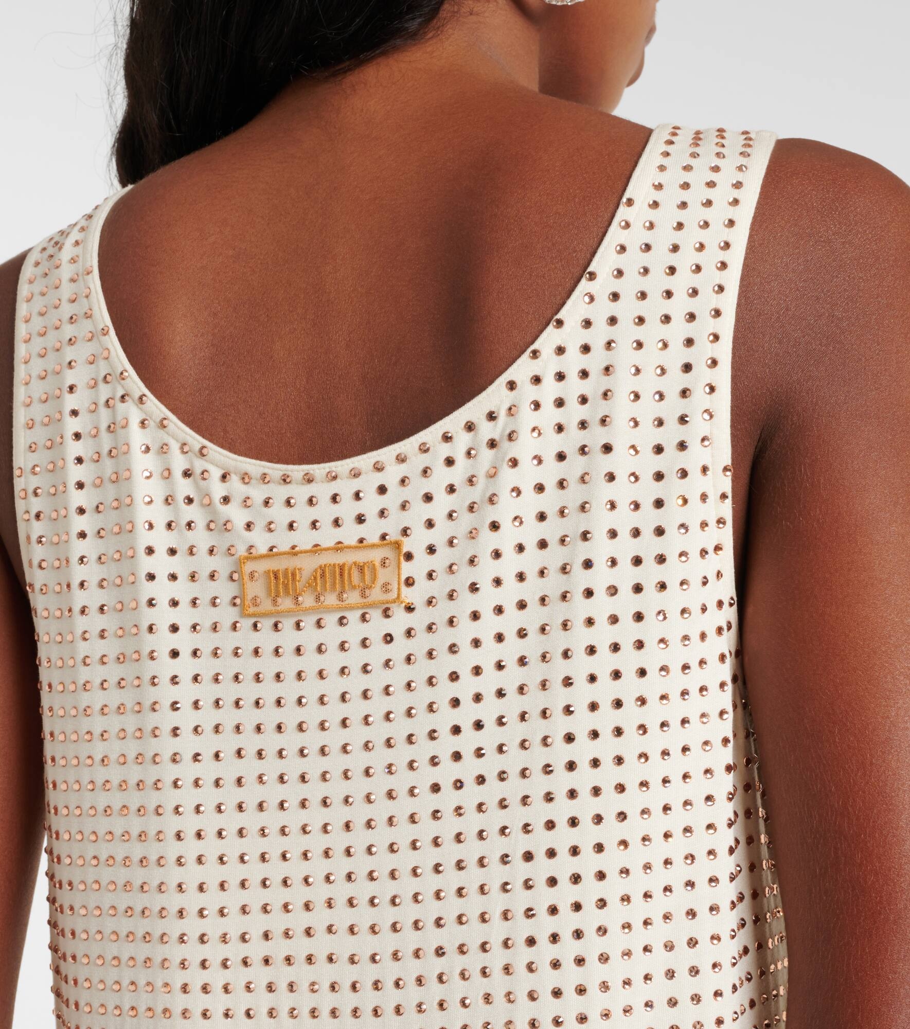 Crystal-embellished jersey minidress - 6