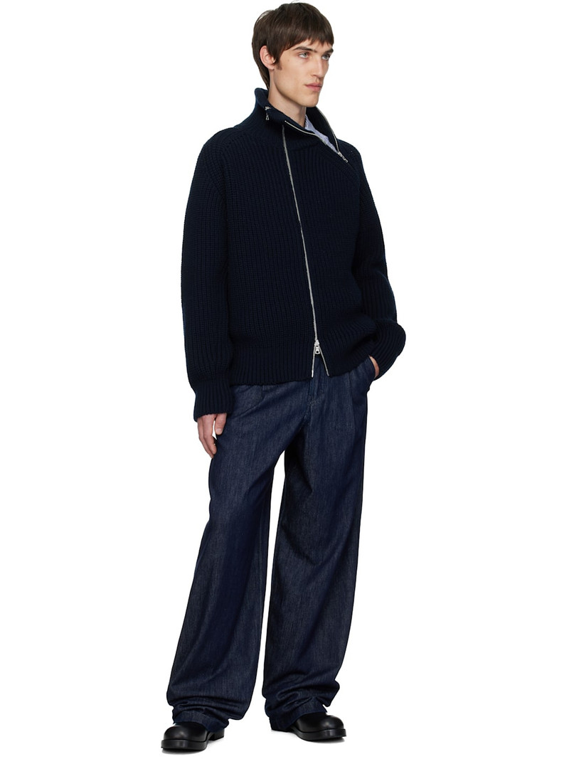 Dries Van Noten Black Zipped Wool Jacket outlook