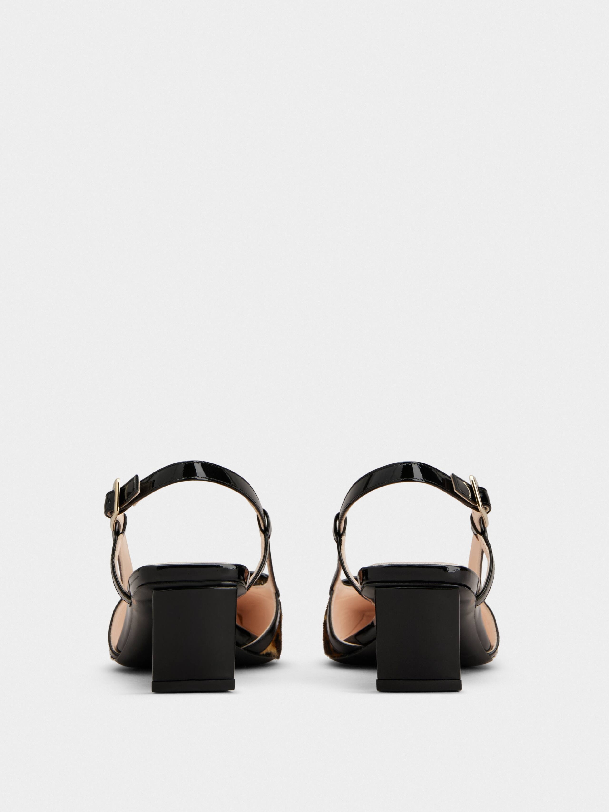 Belle Vivier Slingback Pumps in leather - 5