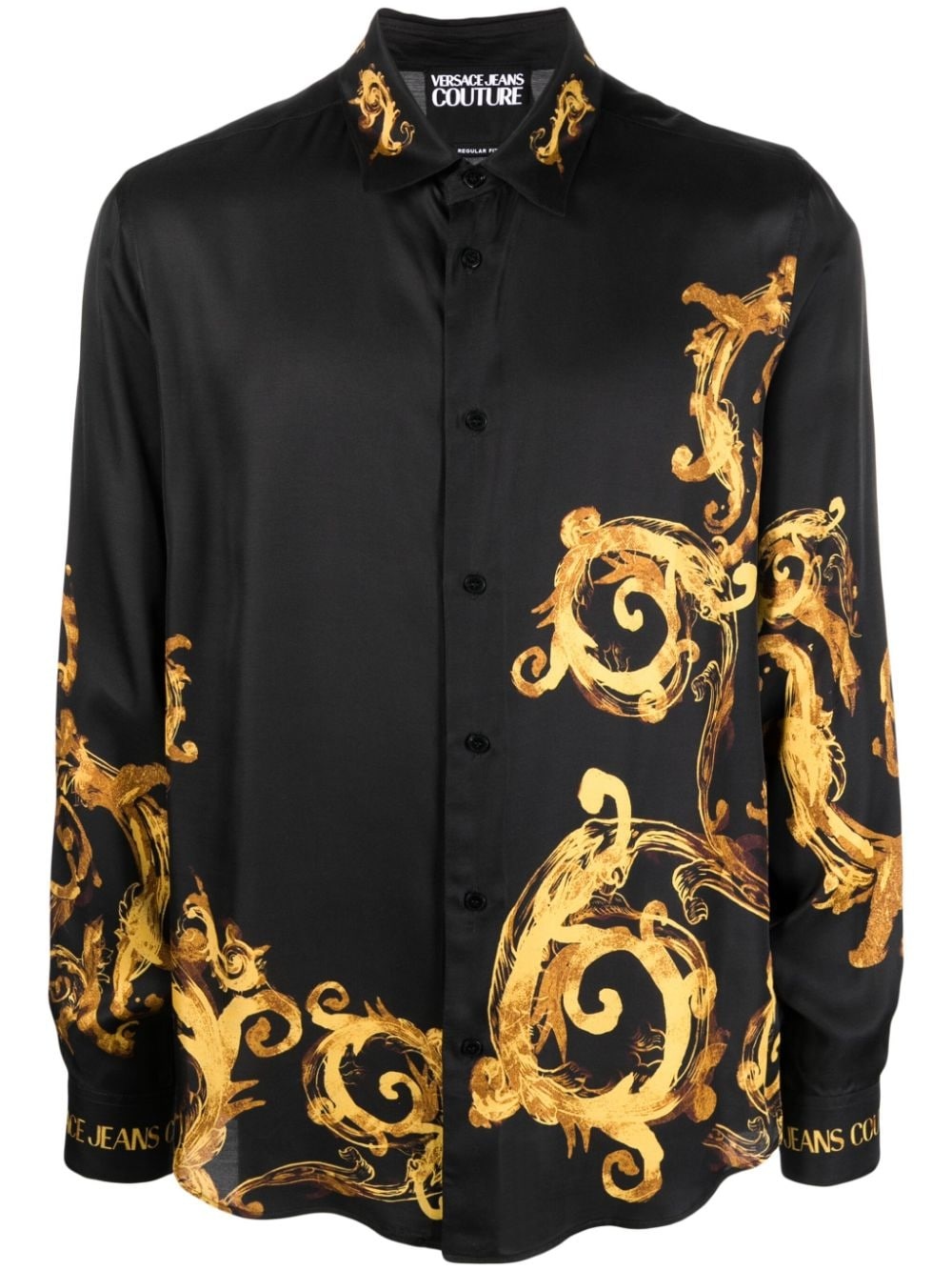 abstract-print long-sleeve shirt - 1