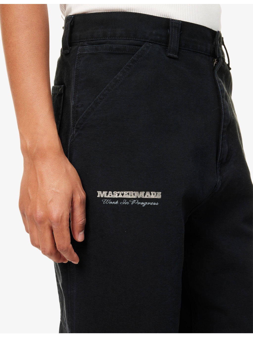OG Single Knee Graphic Loose-Fit Cotton Trousers - 5