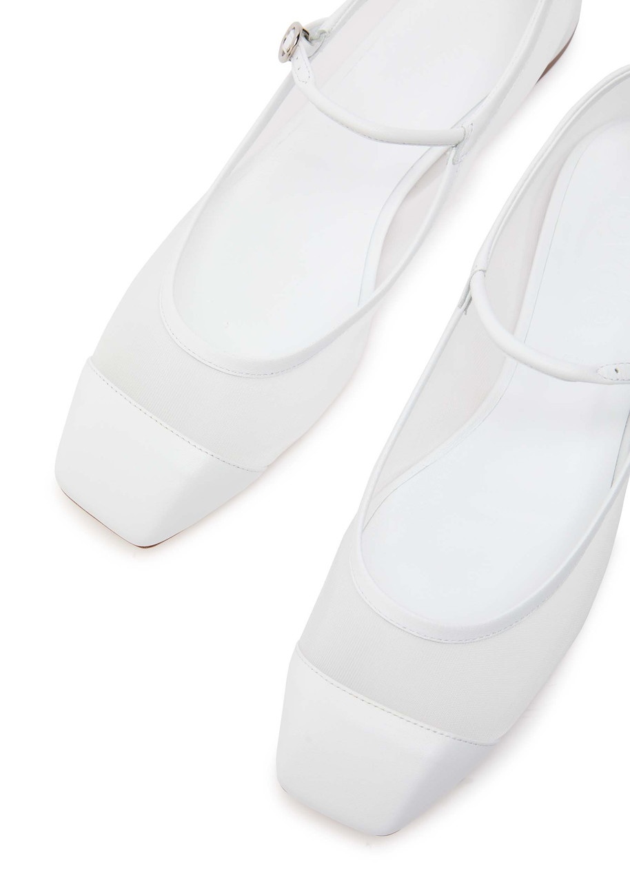 Aeyde Uma Mesh Leather Mary Jane Flats - 3