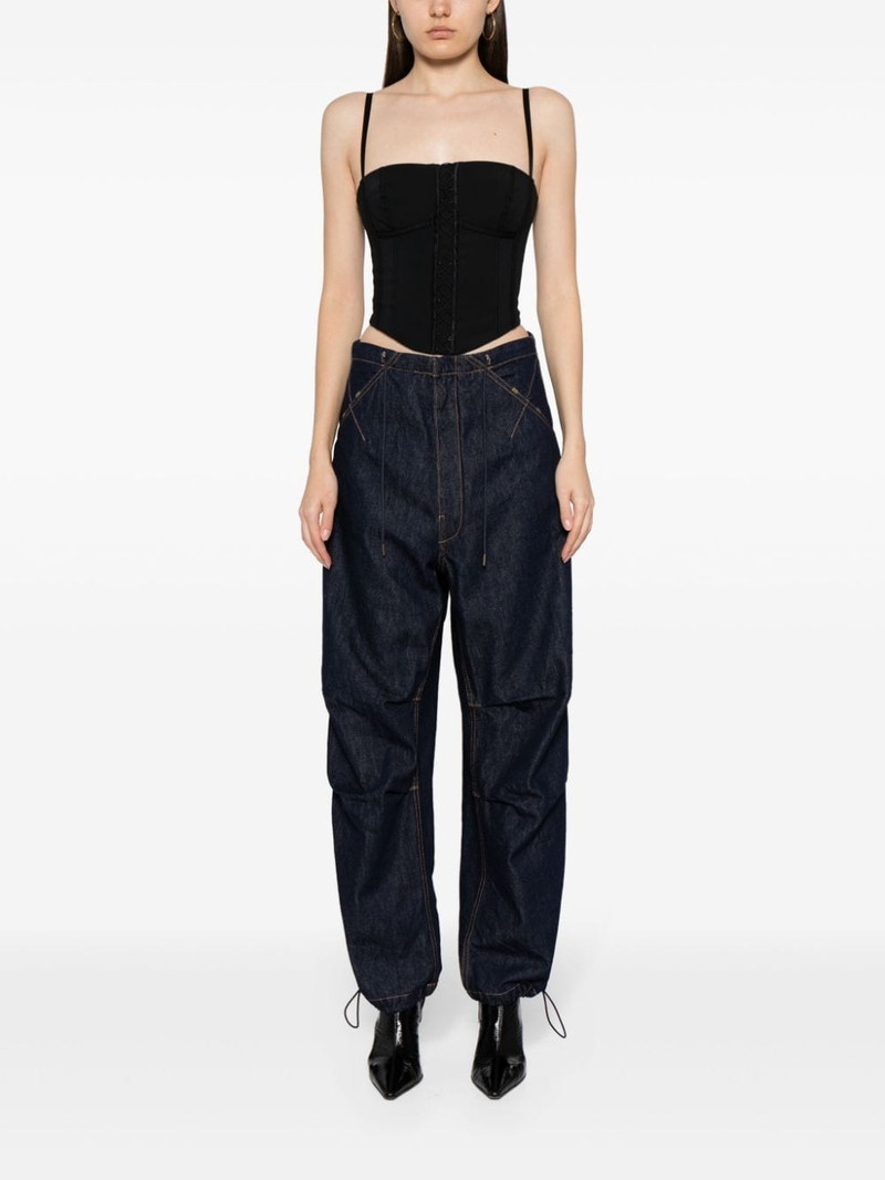 DARKPARK contrast-stitching cotton wide-leg jeans outlook