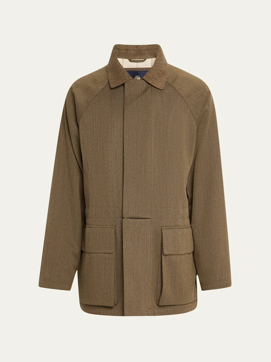 Men's Horsey Wool Jacket - 1