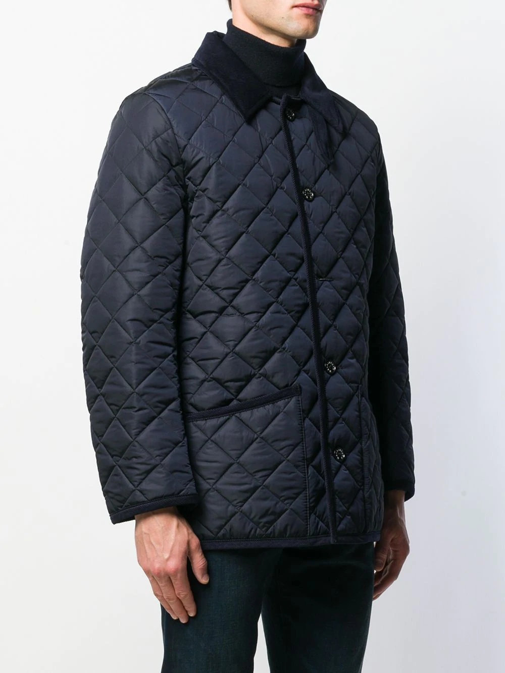 WAVERLY Navy Nylon Quilted Jacket|GQ-1001 - 3