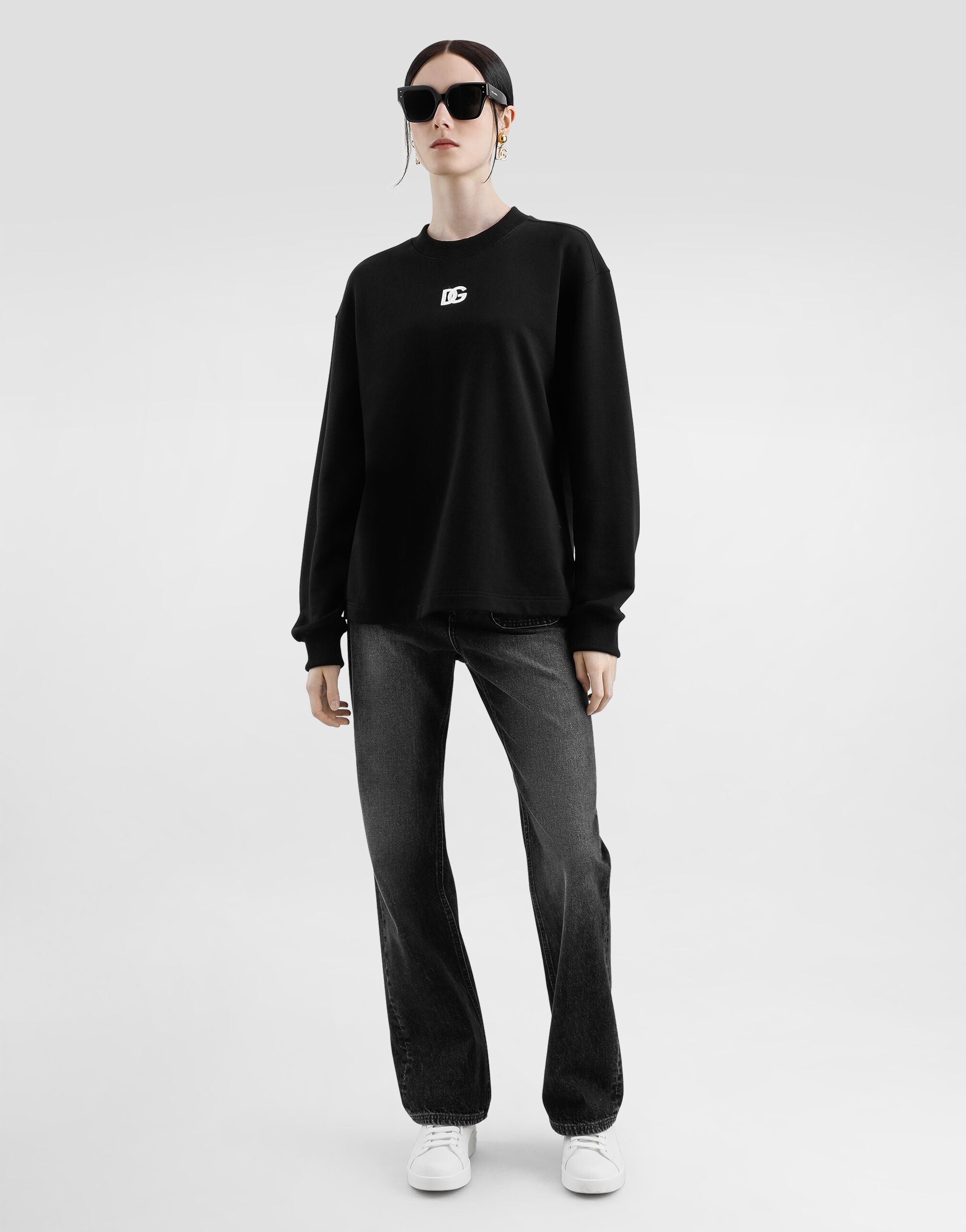 Jersey sweatshirt with DG embroidery - 2
