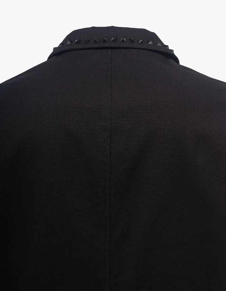 Valentino Black Untitled Stud Overshirt - 4