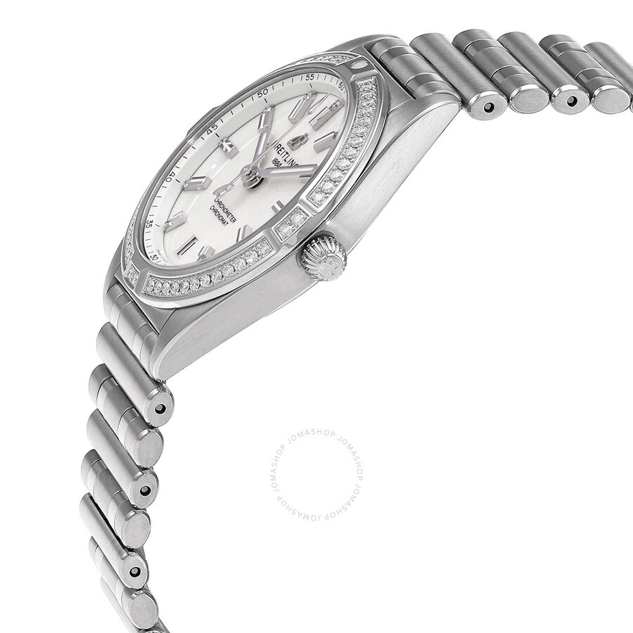 Breitling Quartz Chronomat Diamond White Dial Ladies Watch A77310591A1A1 - 2