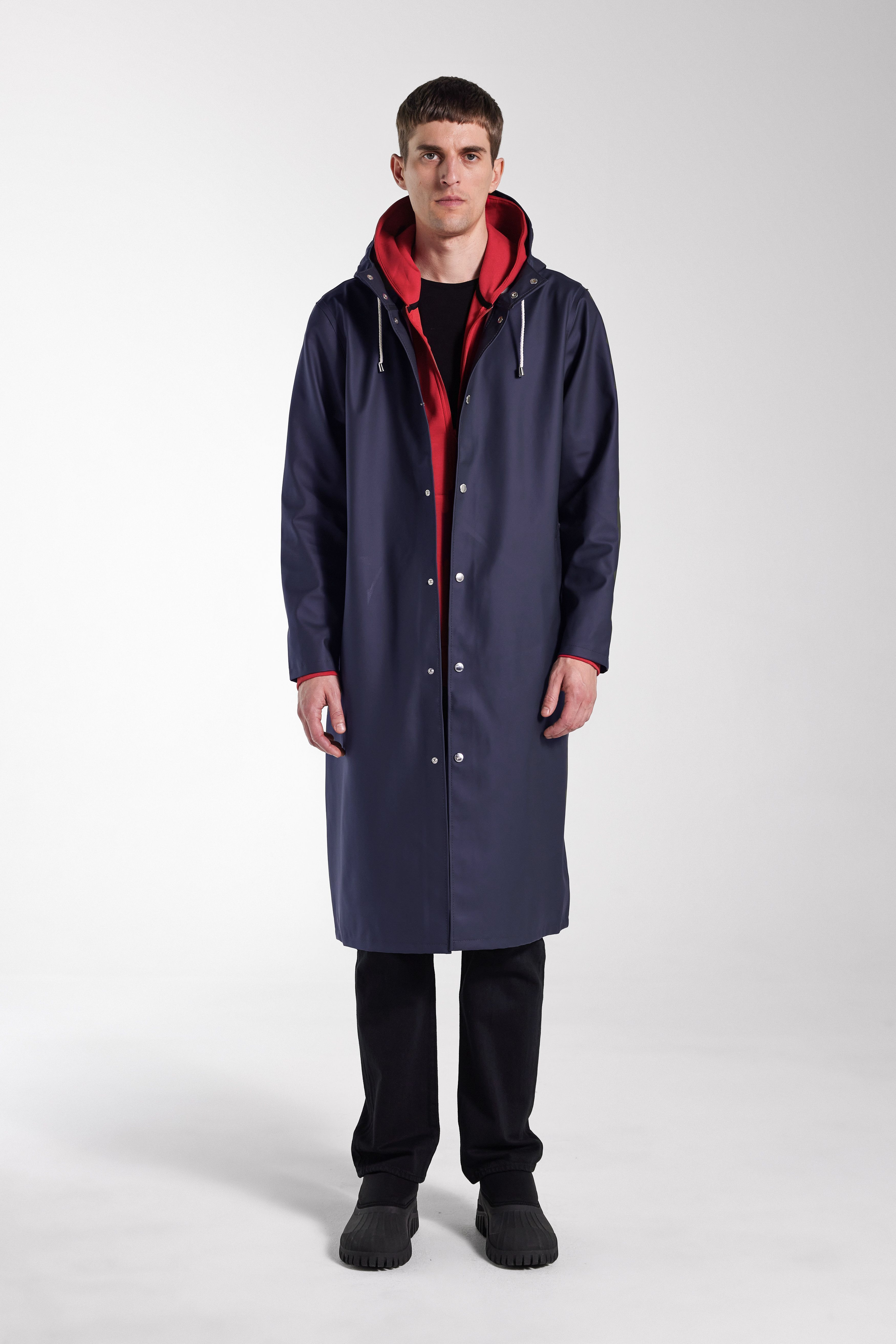 Stockholm Long Raincoat Navy - 2