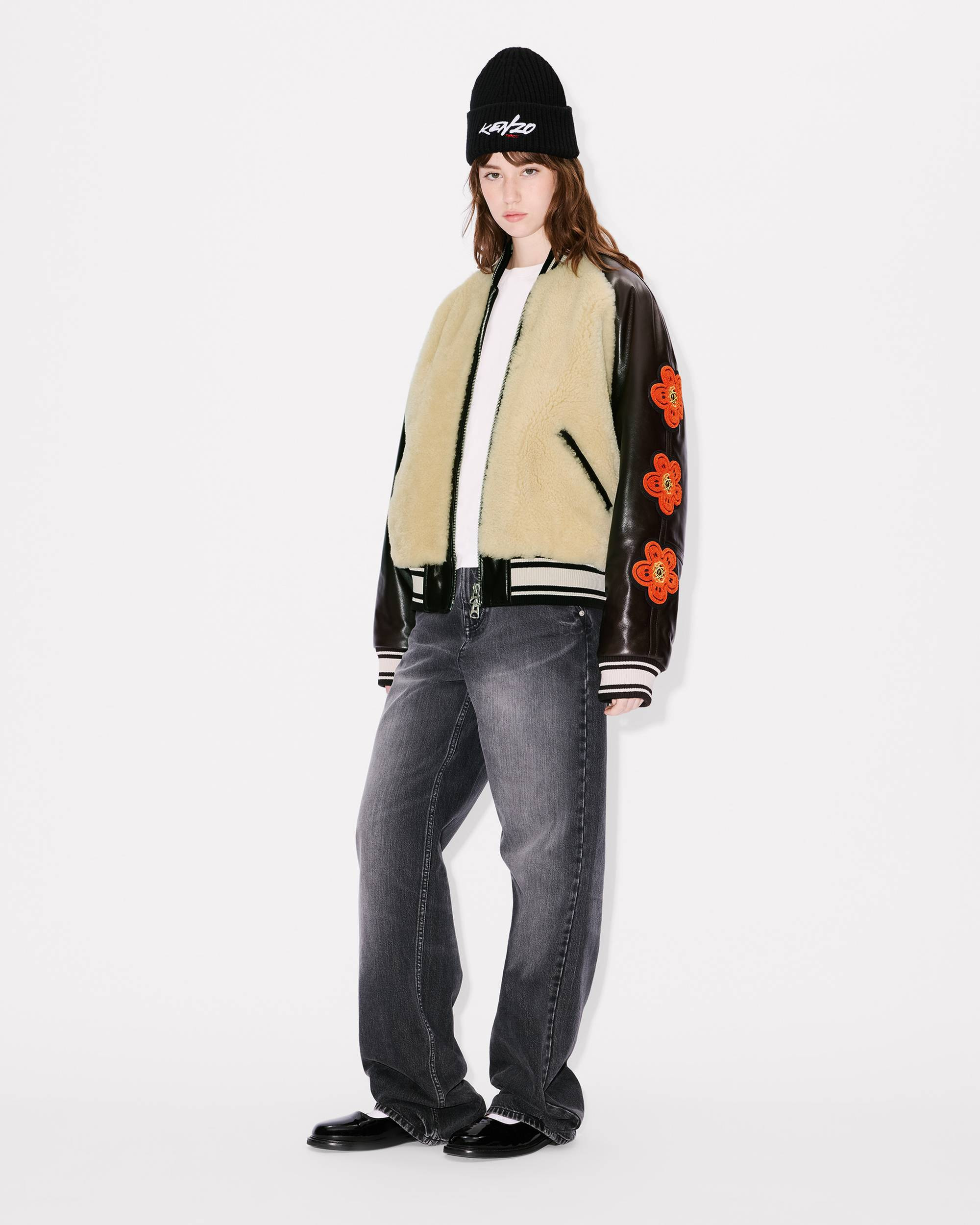 'Kenzo x Futura 2000' genderless shearling varsity - 3