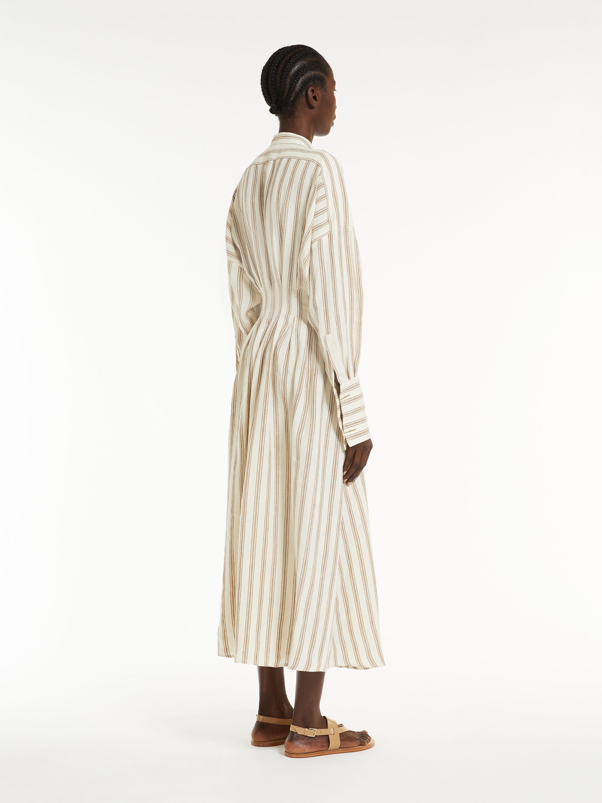 YOLE Striped linen long dress - 4