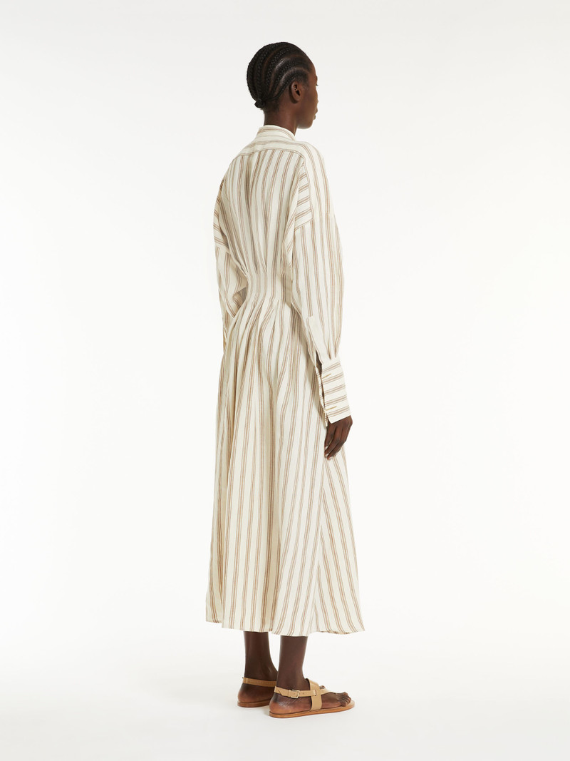 YOLE Striped linen long dress 4