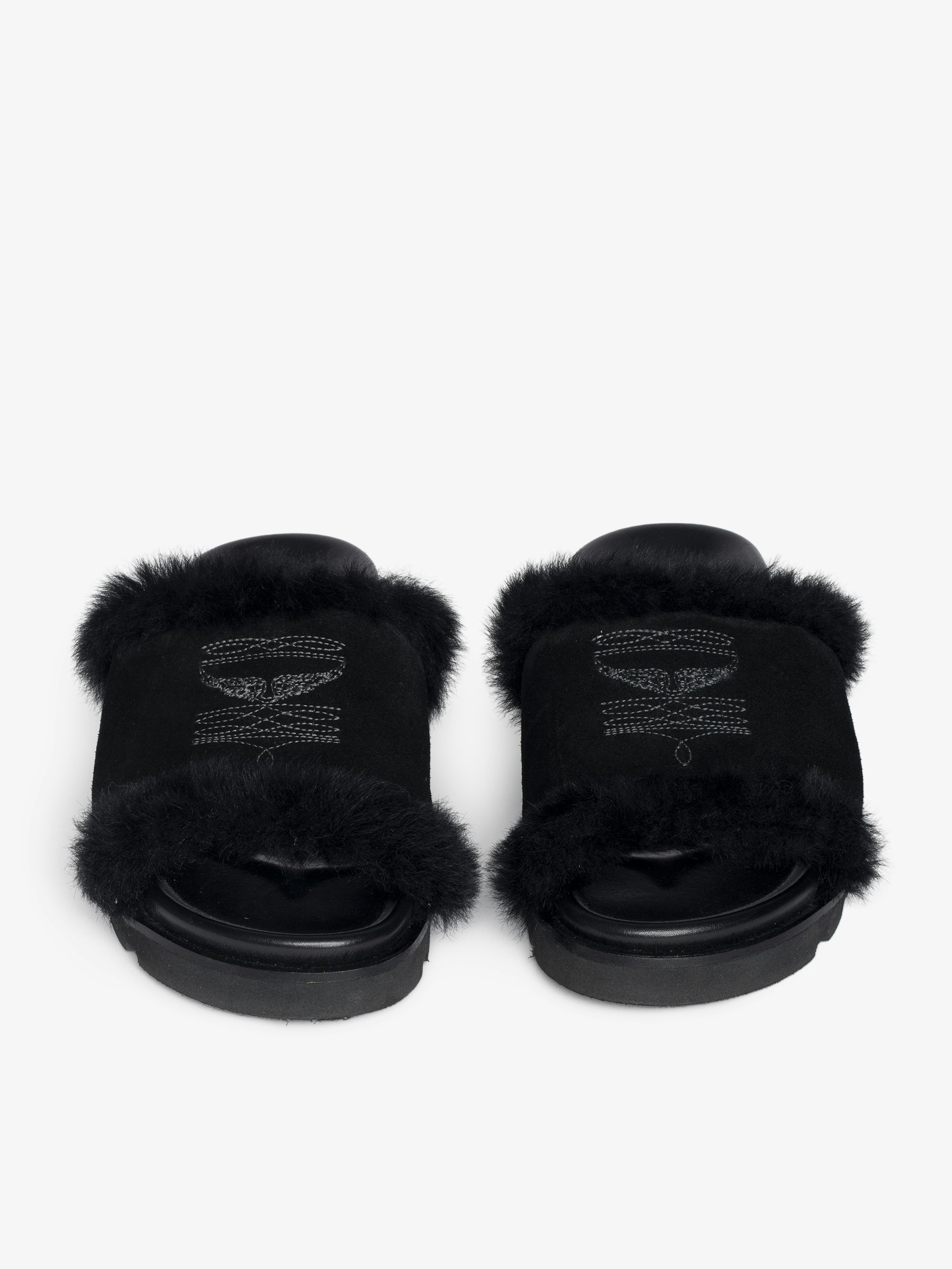 Teddy Shearling Mules - 4