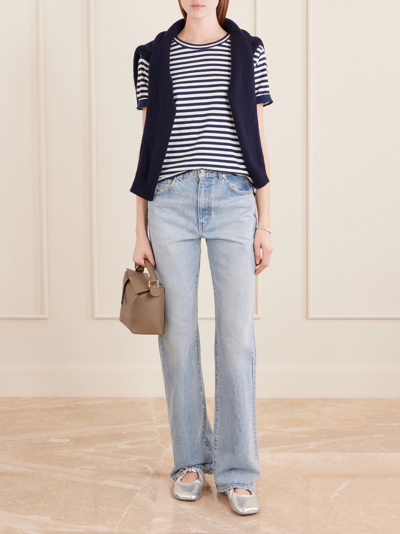 SUZIE KONDI Symi Striped Cotton-jersey T-shirt outlook