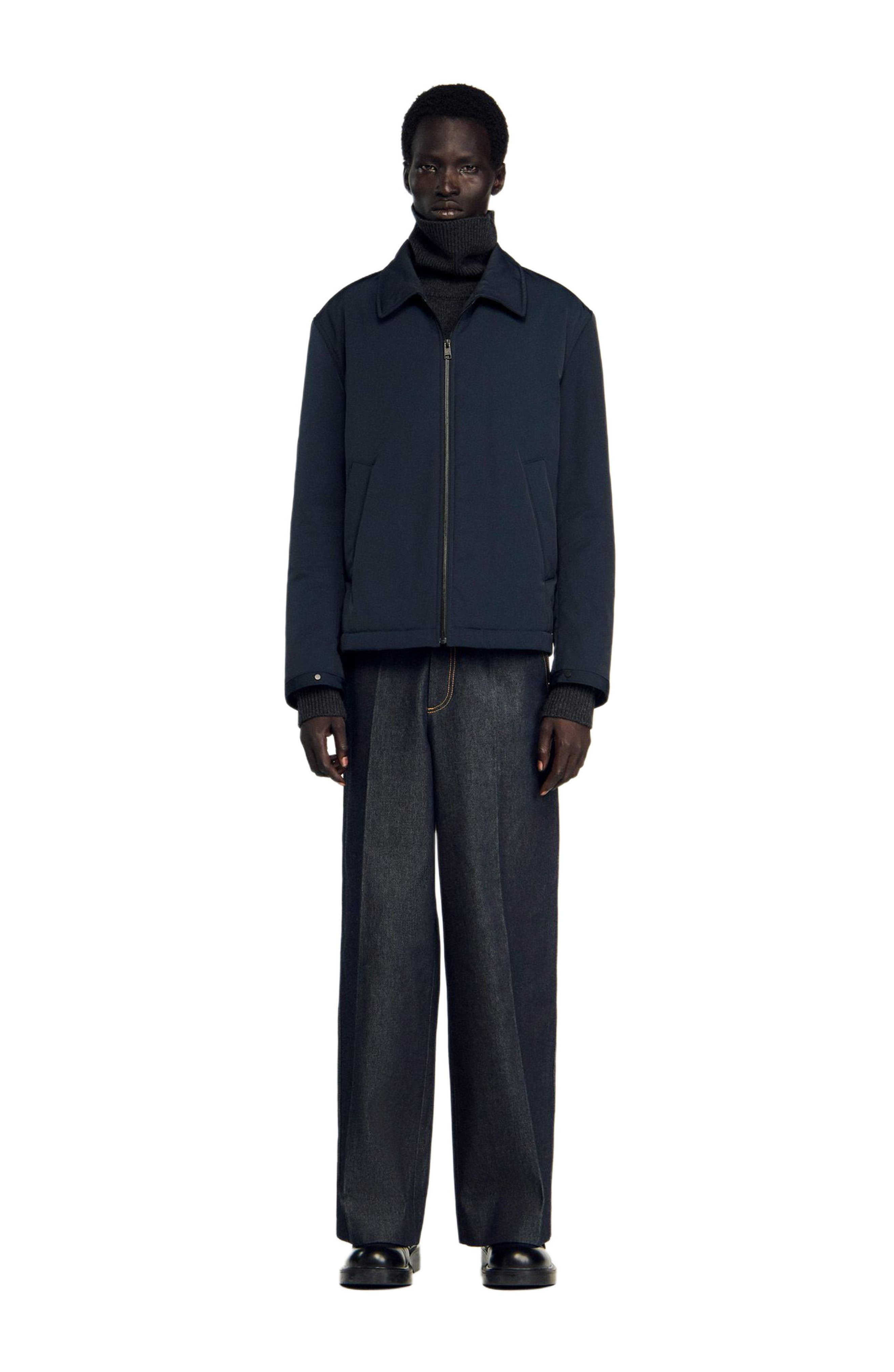 SANDRO Quilted zip jacket in Navy Blue at Nordstrom - 2