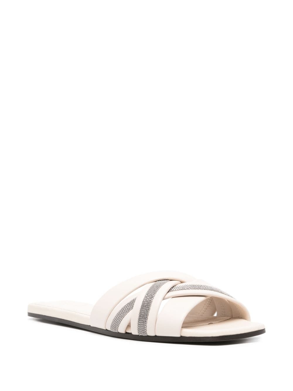 Monili chain-detail leather sandals - 2