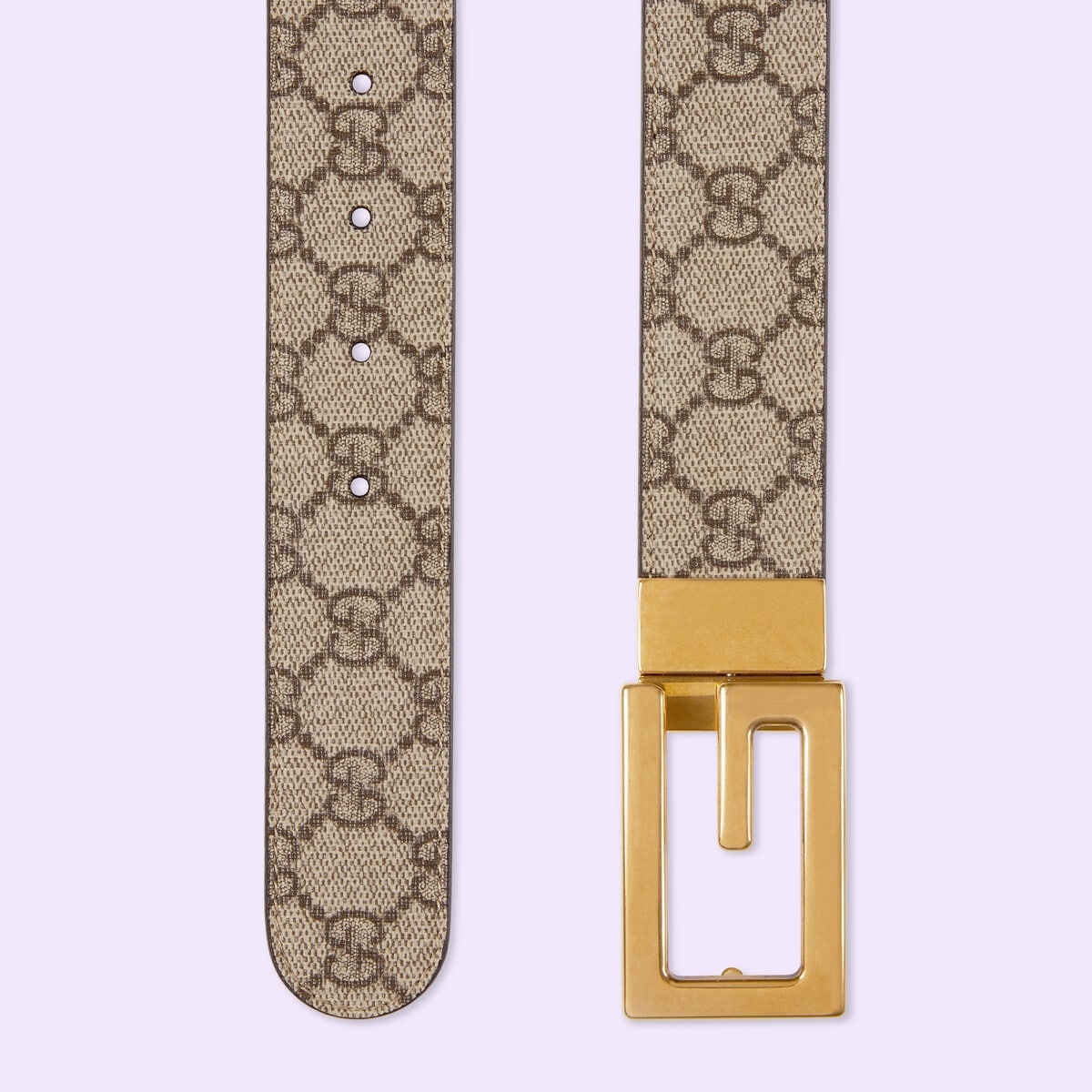 Reversible belt with Square G buckle