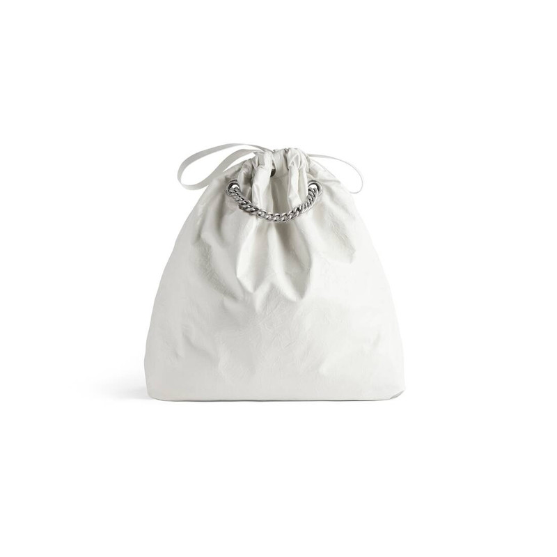 Women's Crush Medium Tote Bag in White 4