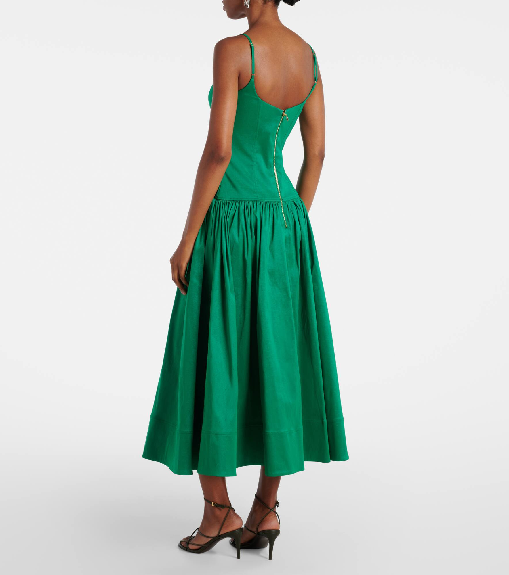 Bailey belted pleated midi dress - 3