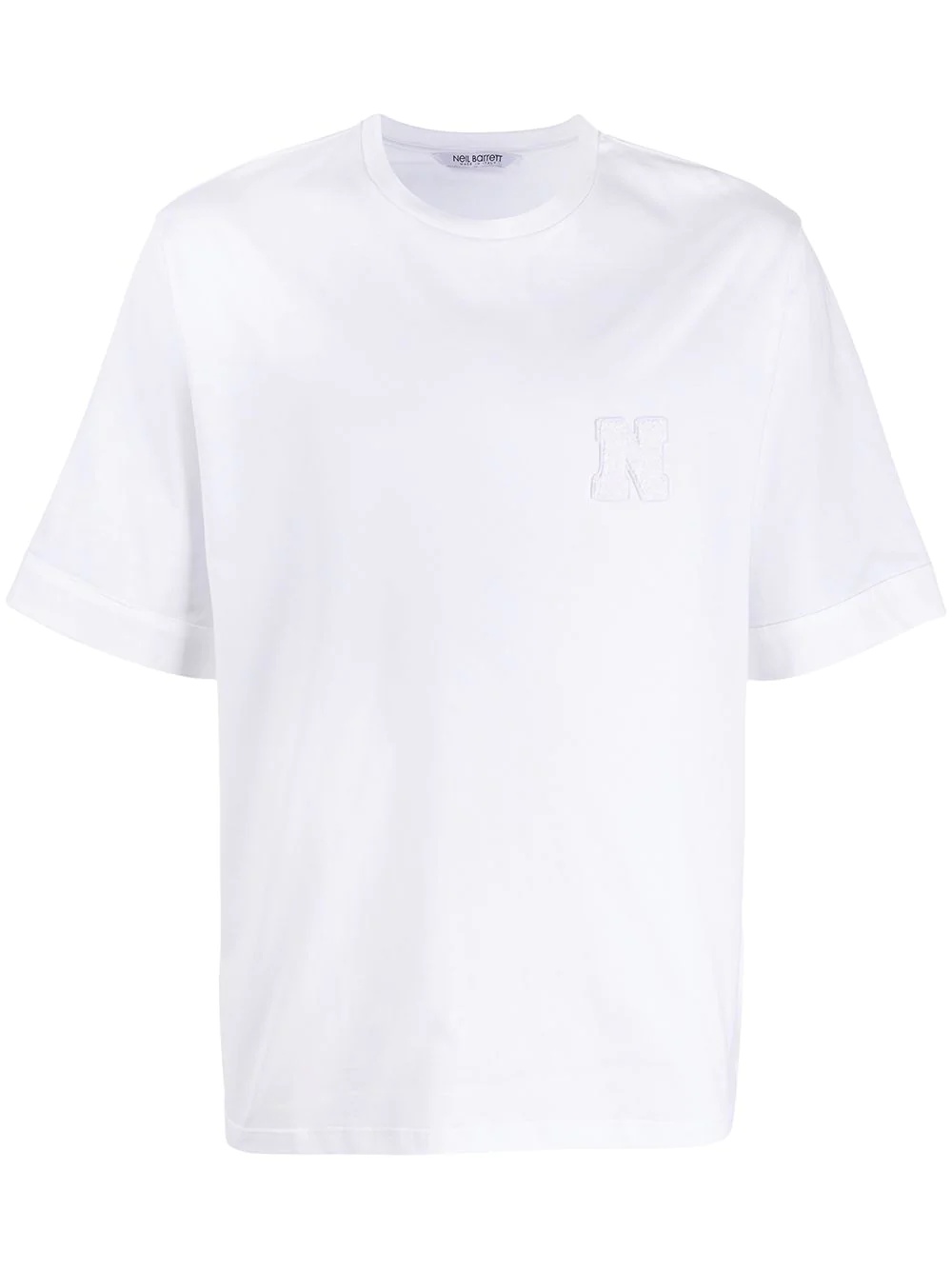 towelling logo initial T-shirt - 1