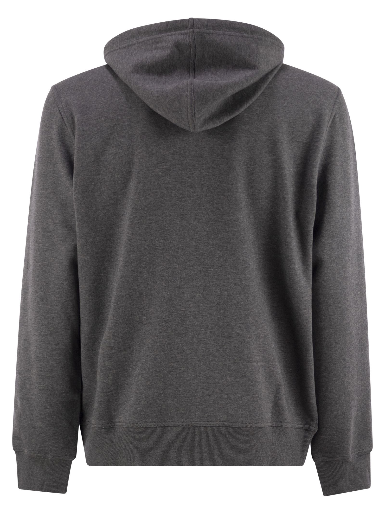Brunello Cucinelli Men Cotton Fleece Topwear With Zip And Hood - 2