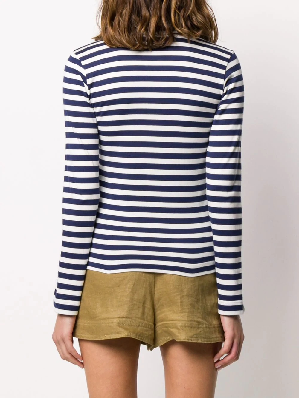 striped logo patch top - 4