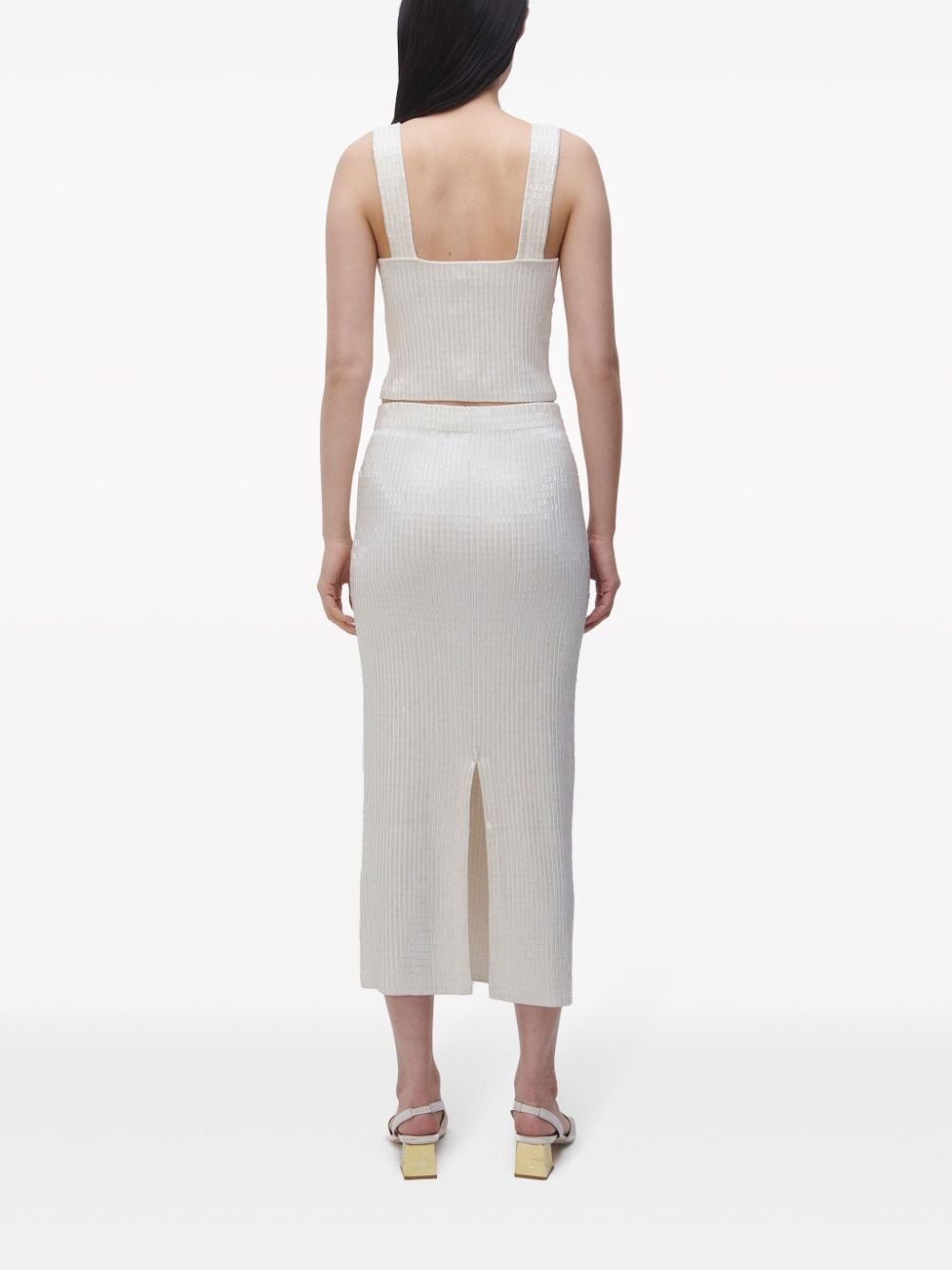 Ellison bead-embellished midi skirt - 4