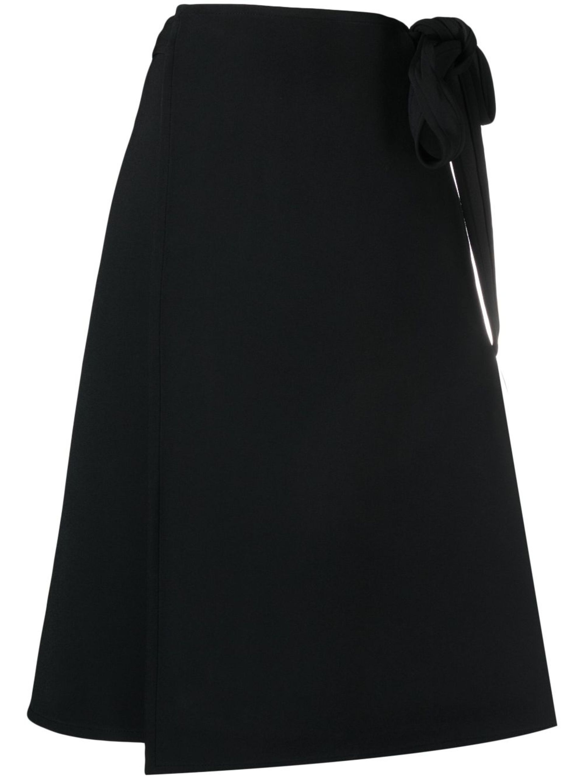 black Helen wrap midi skirt - 1