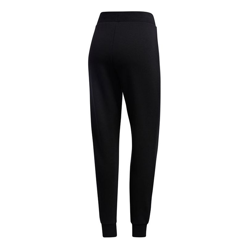 (WMNS) adidas Neo Essential Logo Pants Asia Sizing 'Black White' GJ7917 - 2