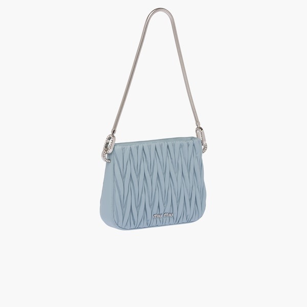 Miu Sassy matelassé nappa leather handbag - 6