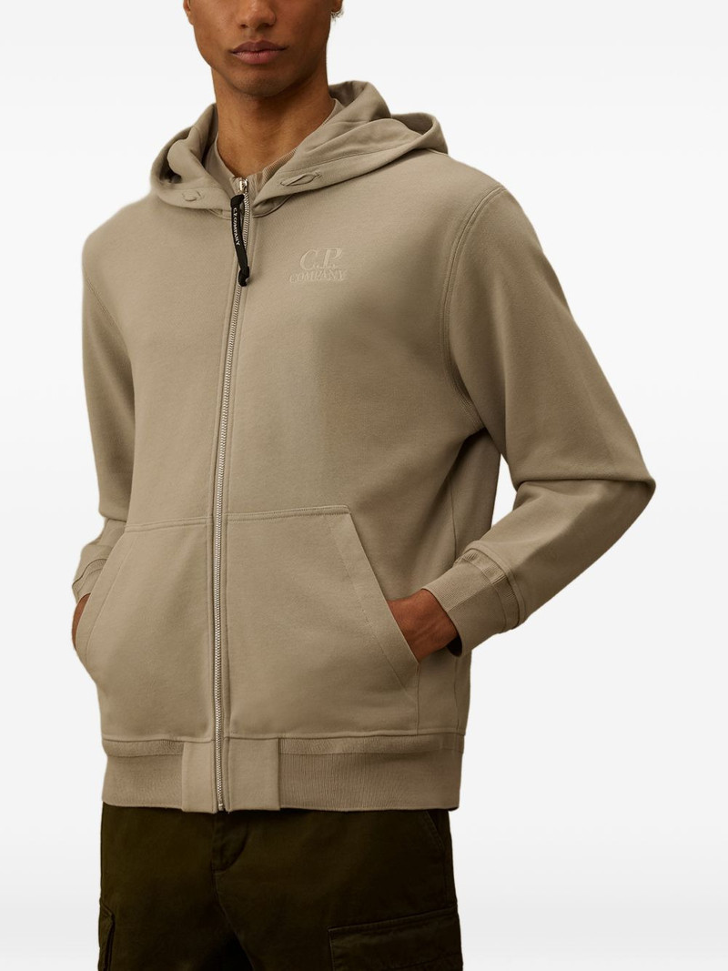 logo-detail zip-up hoodie 3