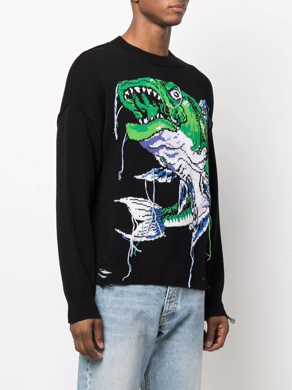 fish embroidered jumper - 3