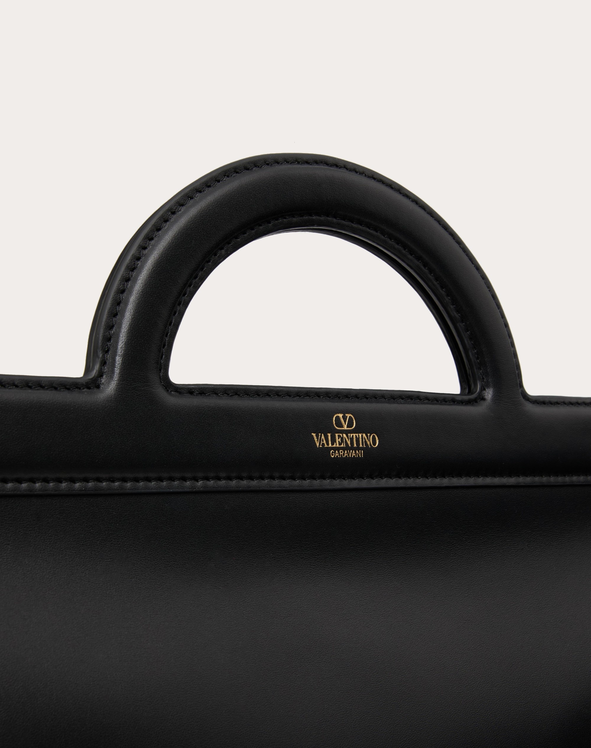 VALENTINO GARAVANI TAGGED LEATHER SHOPPING BAG - 8