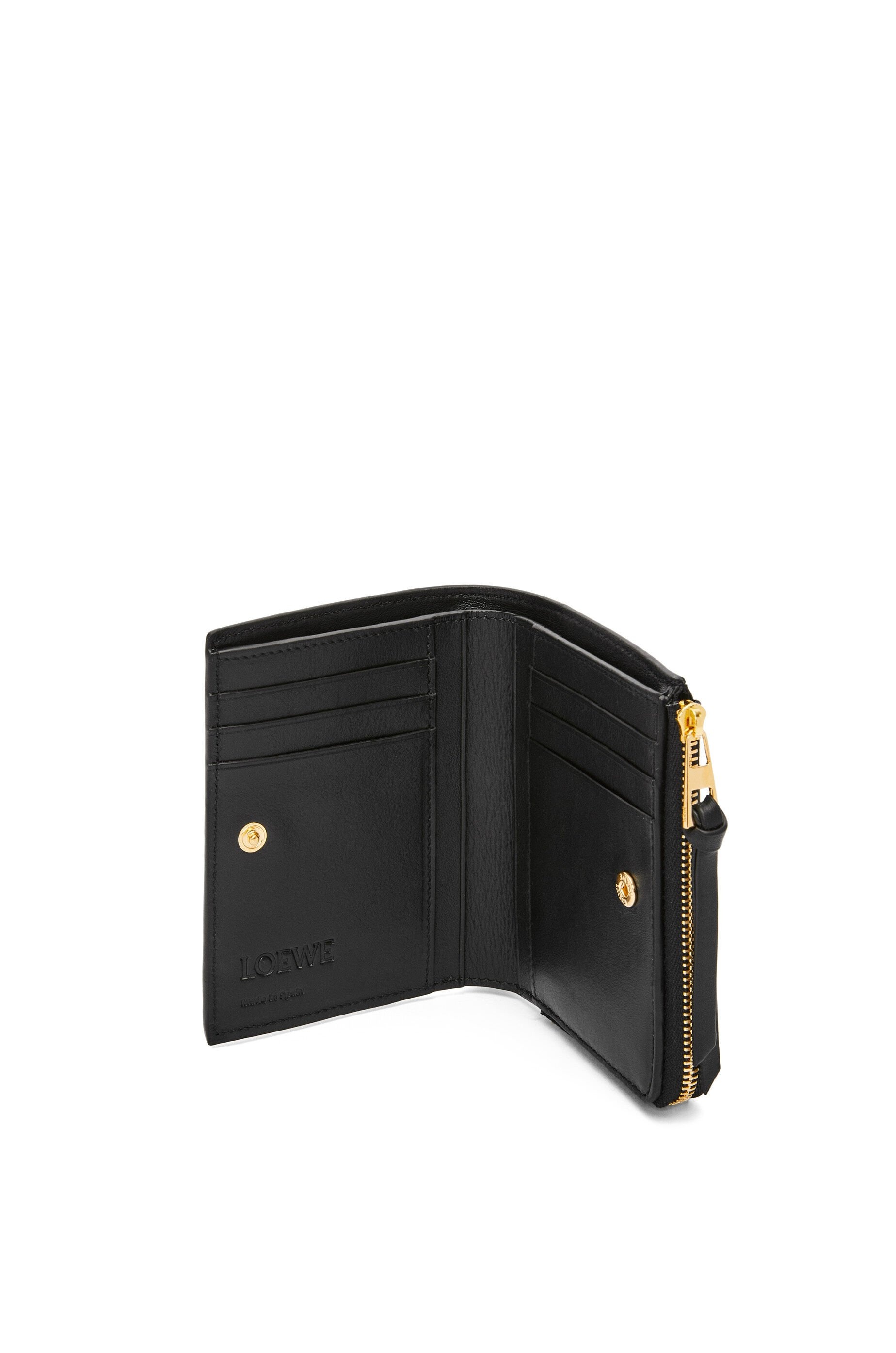 Embossed LOEWE slim compact wallet in shiny nappa calfskin - 3
