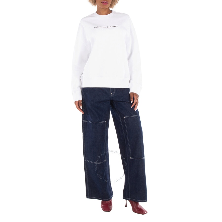 Stella McCartney Logo-Print Crew Neck Cotton Sweatshirt - 6