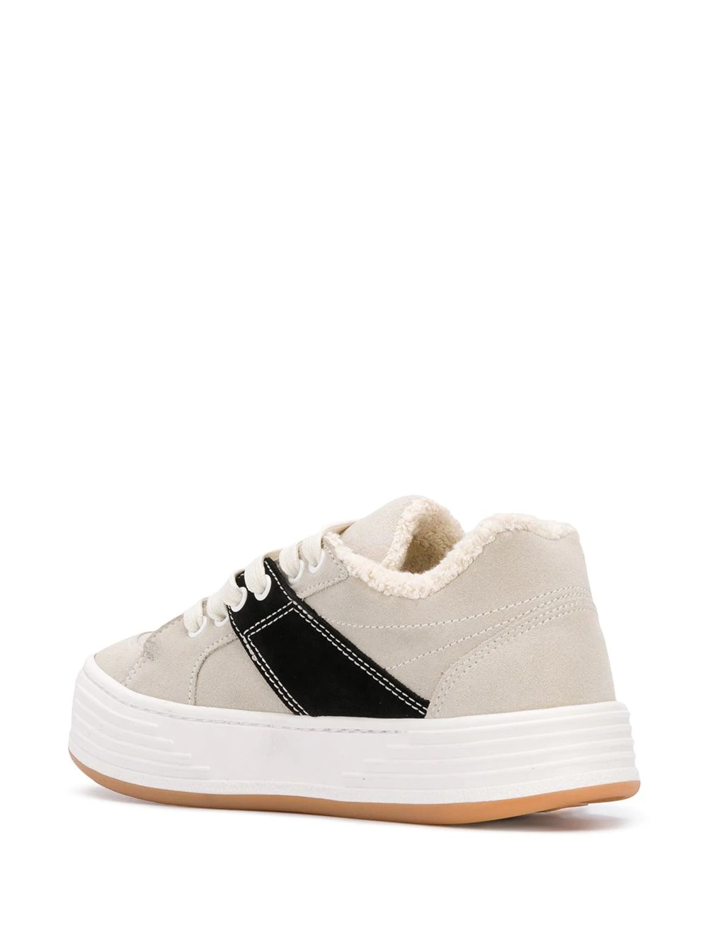 logo-print low-top sneakers - 3