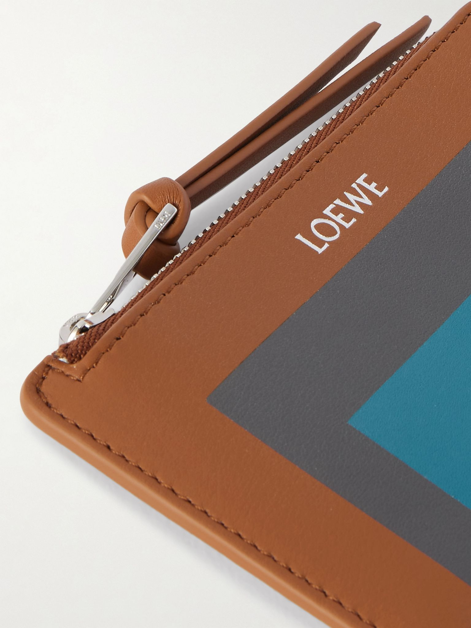 + Josef Albers printed leather cardholder Multi - 4