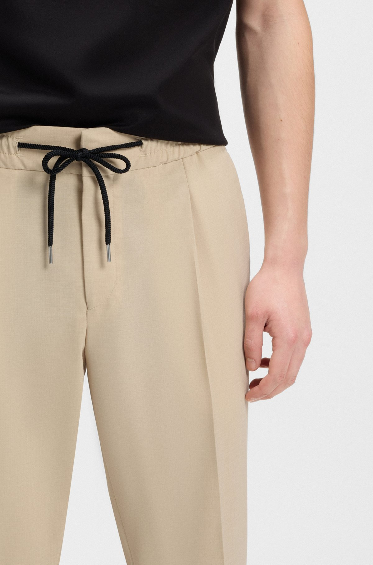 SLIM-FIT TROUSERS IN MOHAIR-LOOK DOBBY - 5