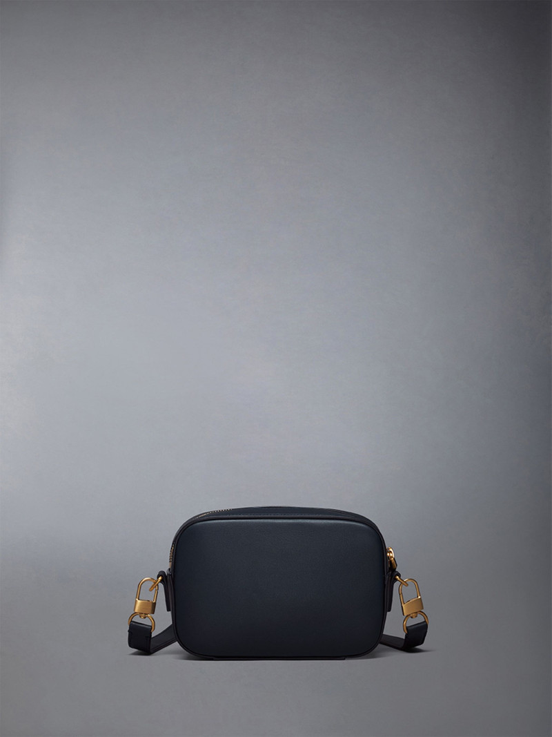 Horizontal Camera Bag W/ 4 Bar Stripes in Smooth Calf 3